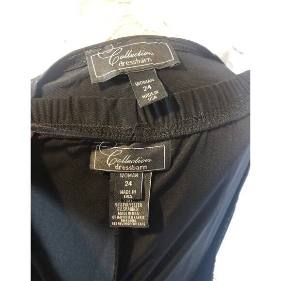 Dressbarn plus collection formal 2 piece outfit black short sleeves  size 24 - Picture 13 of 13